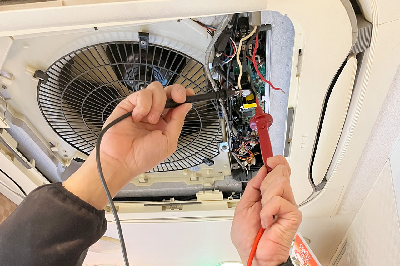 業務用エアコン動作確認